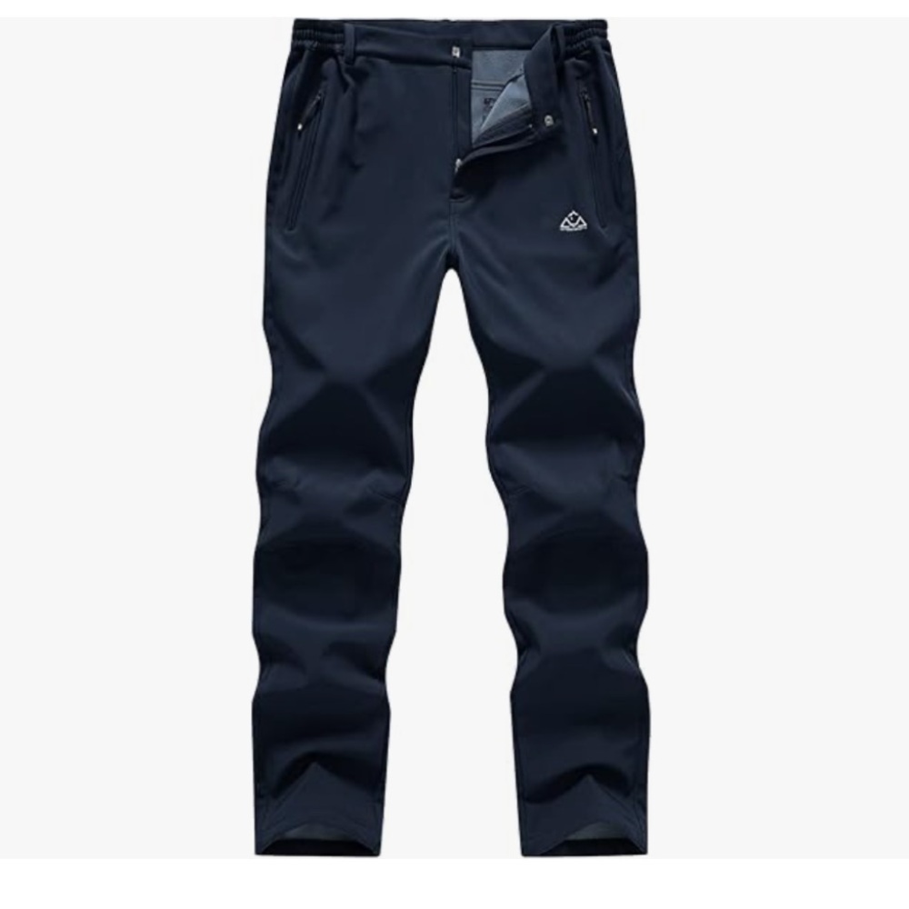 BASUDAM Men's Utility Work Pants Snow Waterproof Softshell Fleece Line Size 30